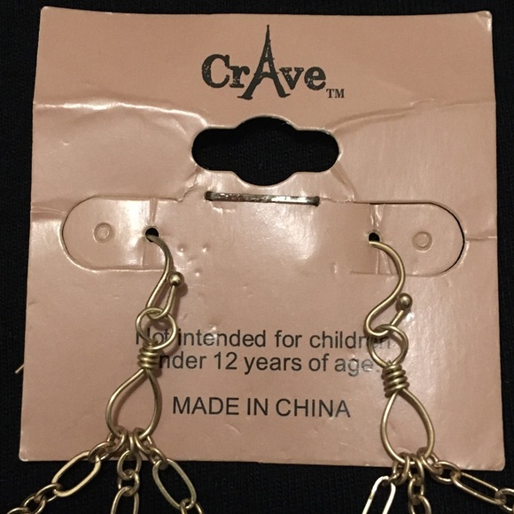 CRAVE Faux Turquoise Dangle Earrings - Picture 7 of 9